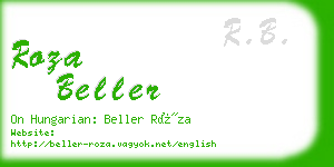 roza beller business card